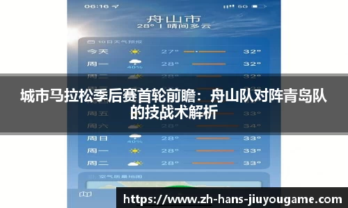城市马拉松季后赛首轮前瞻：舟山队对阵青岛队的技战术解析